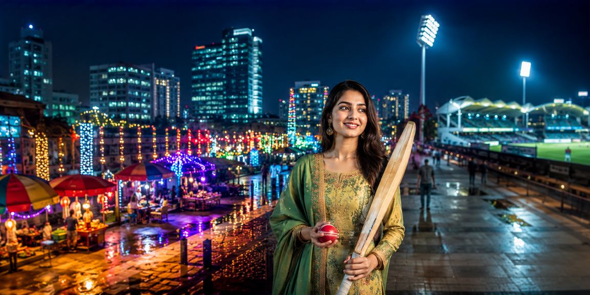A user enjoying cricket betting events at a night market in Chattogram