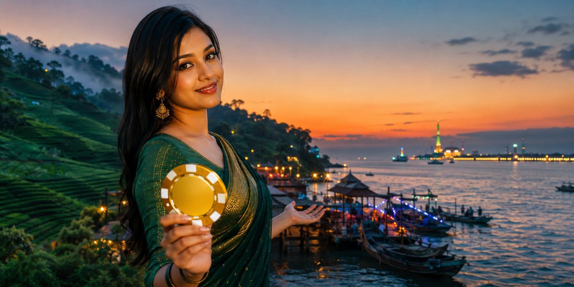 চট্টগ্রামে চা বাগানের পটভূমিতে রেজিস্টার বোনাস উপভোগ